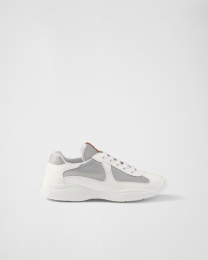 Baskets Prada America’s Cup en tissu Bike blanc