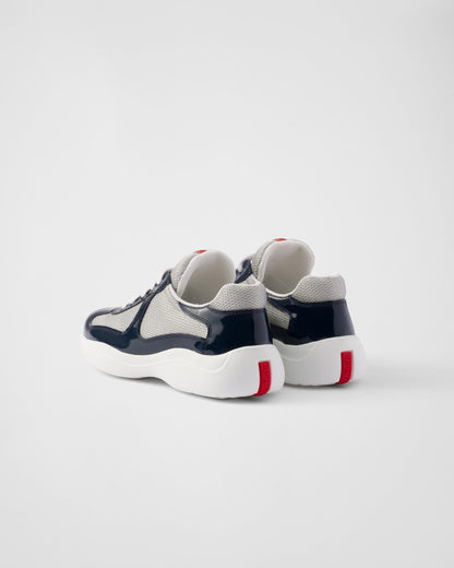 Baskets Prada America’s Cup en tissu Bike bleu roi